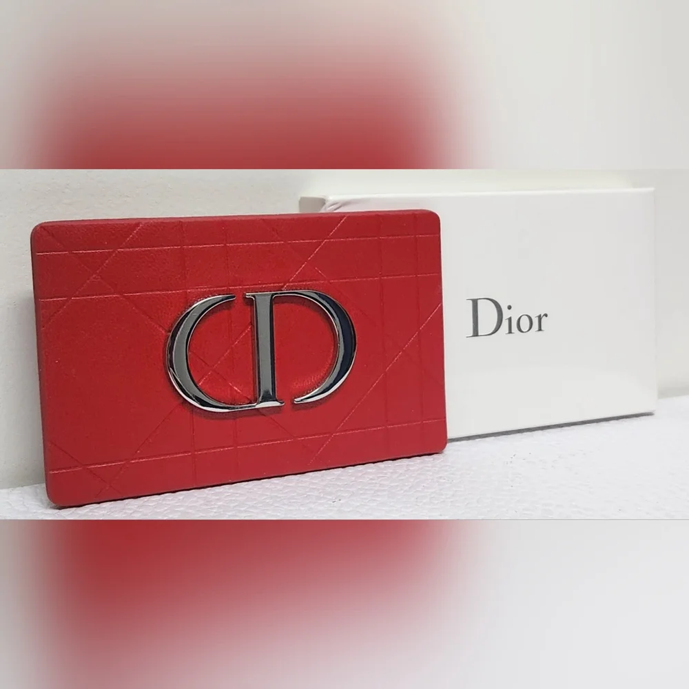 Dior Red Quilt Embossed Mirror NIB - Picture 2 of 10